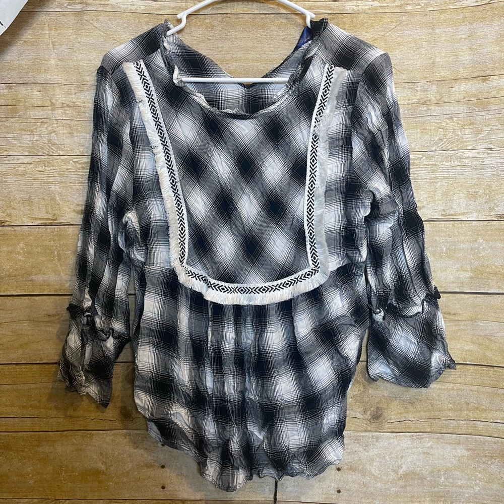Blue rain plaid shirt 🛍